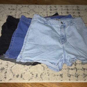 bundle of denim shorts